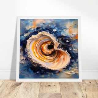 Oyster Collection Print #3 - Print Room Ltd Dark wood frame 30x30 cm / 12x12"