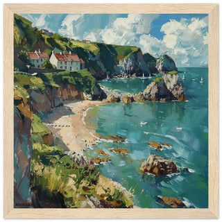 Devon Coastline Elegance wood framed art print | By Print Room Ltd