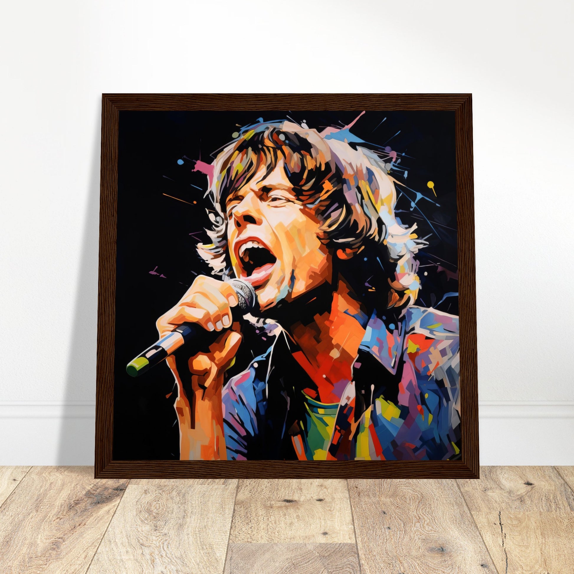 Mick Jagger Art Print - Print Room Ltd White frame 50x50 cm / 20x20"