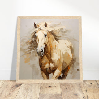 Equine Artwork #04 - Print Room Ltd Black frame 30x30 cm / 12x12"