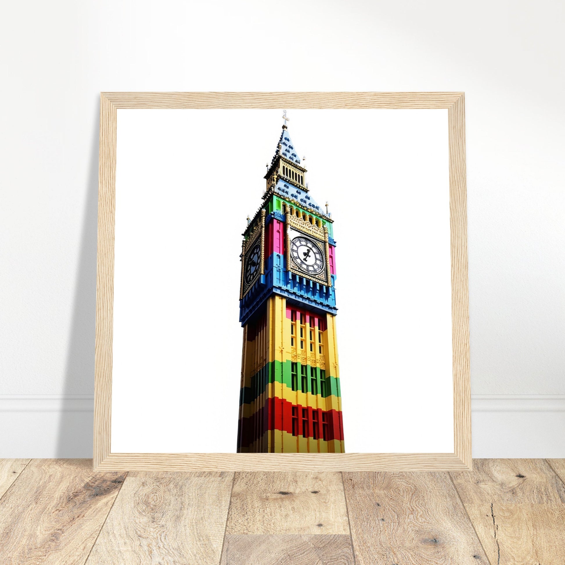 Block Big Ben Art - Print Room Ltd White frame 70x70 cm / 28x28"
