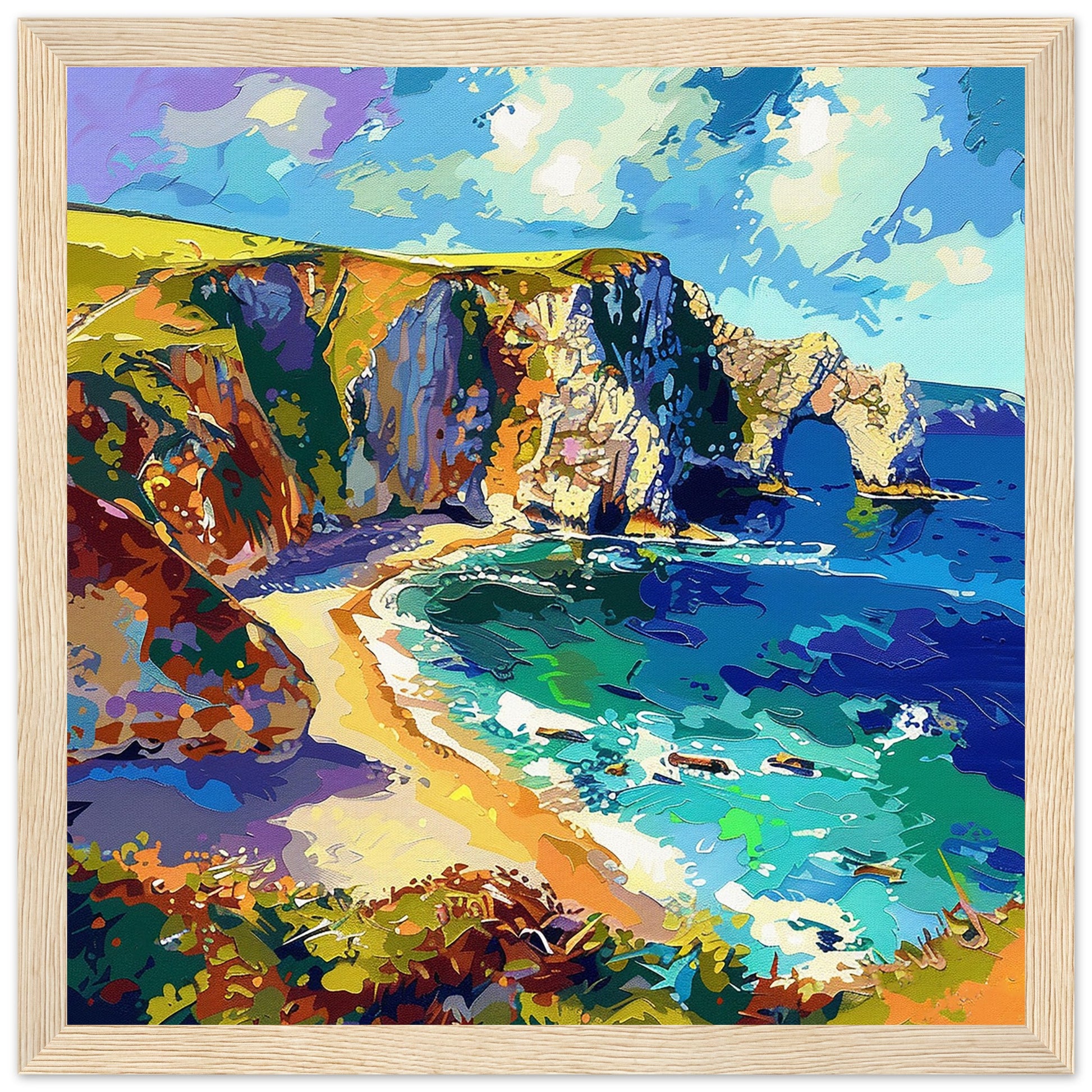 Durdle Door, Dorest wood framed artwork print | By Print Room Ltd