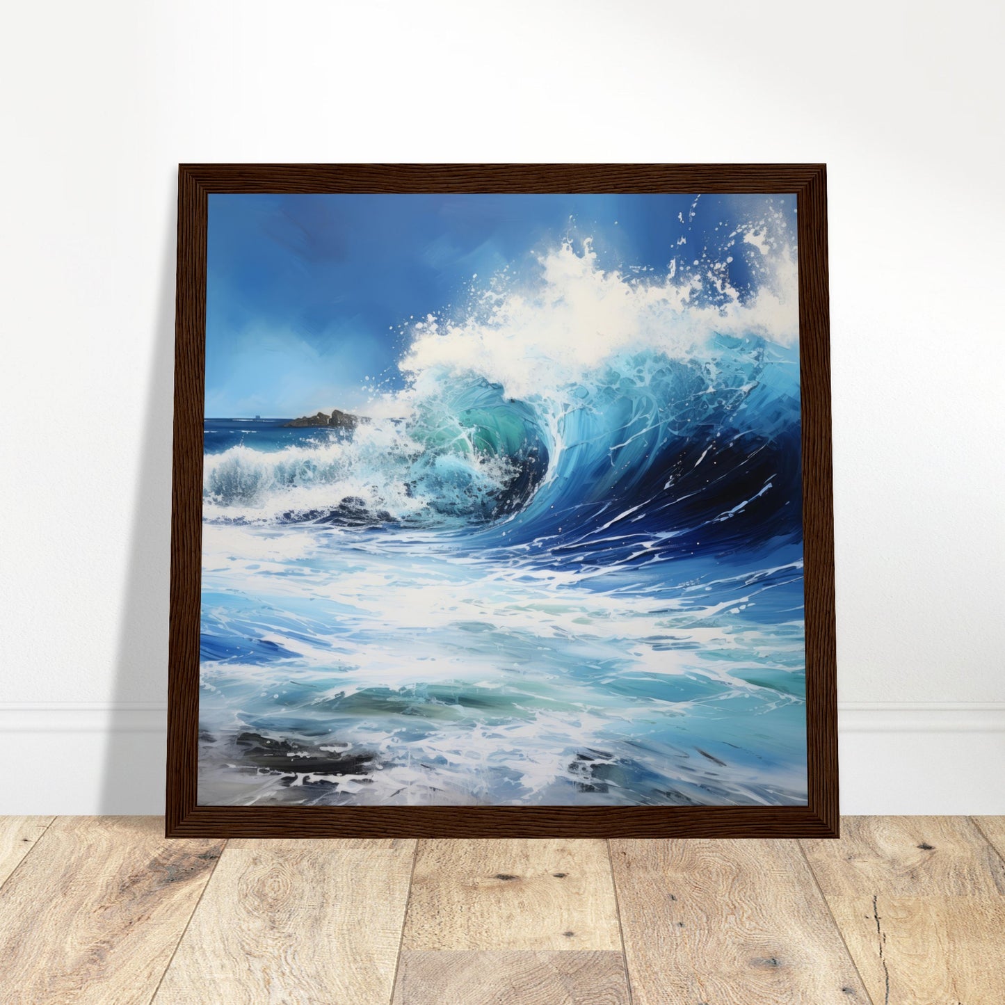 Ocean Art Print - Print Room Ltd White frame 70x70 cm / 28x28"
