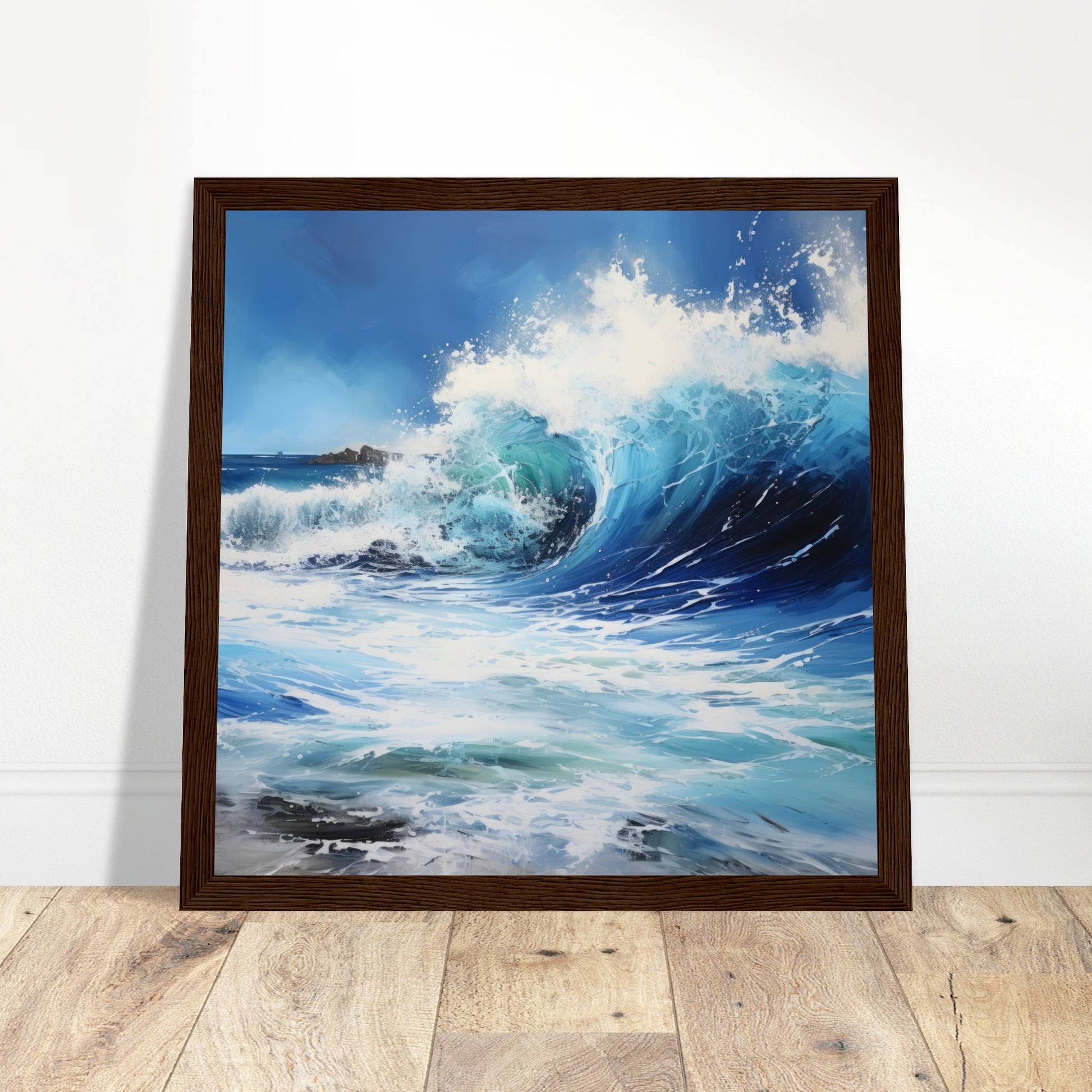 Ocean Art Print - Print Room Ltd White frame 70x70 cm / 28x28"