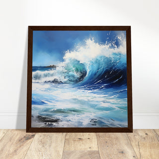 Ocean Art Print - Print Room Ltd White frame 70x70 cm / 28x28"