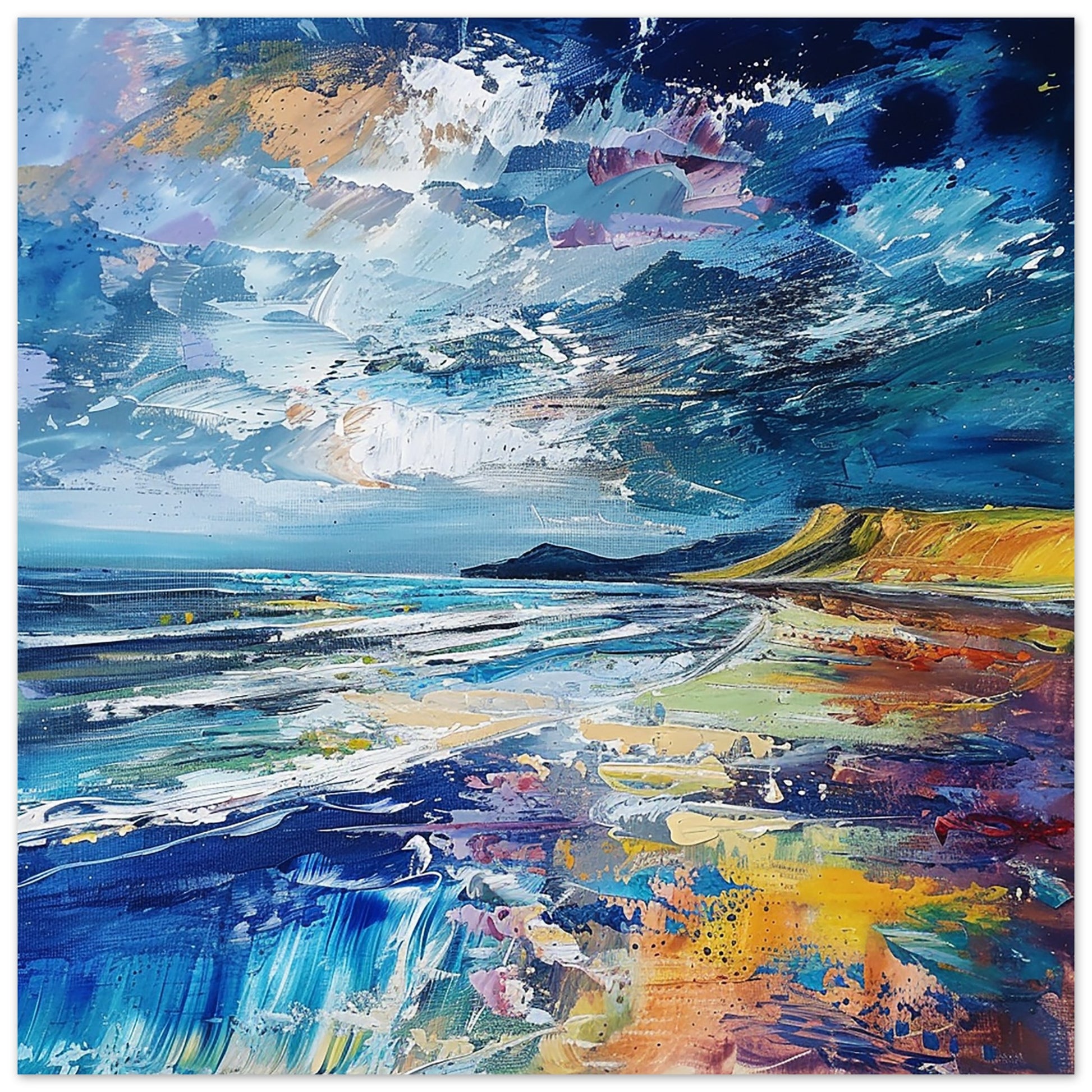 Rhossili Bay Abstract art print | By Print Room Ltd
