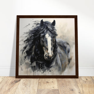 Horse Art #11 - Print Room Ltd White frame 70x70 cm / 28x28"