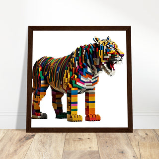 Tiger Artwork Print - Print Room Ltd Black frame 70x70 cm / 28x28"