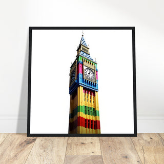 Block Big Ben Art - Print Room Ltd Dark wood frame 70x70 cm / 28x28"