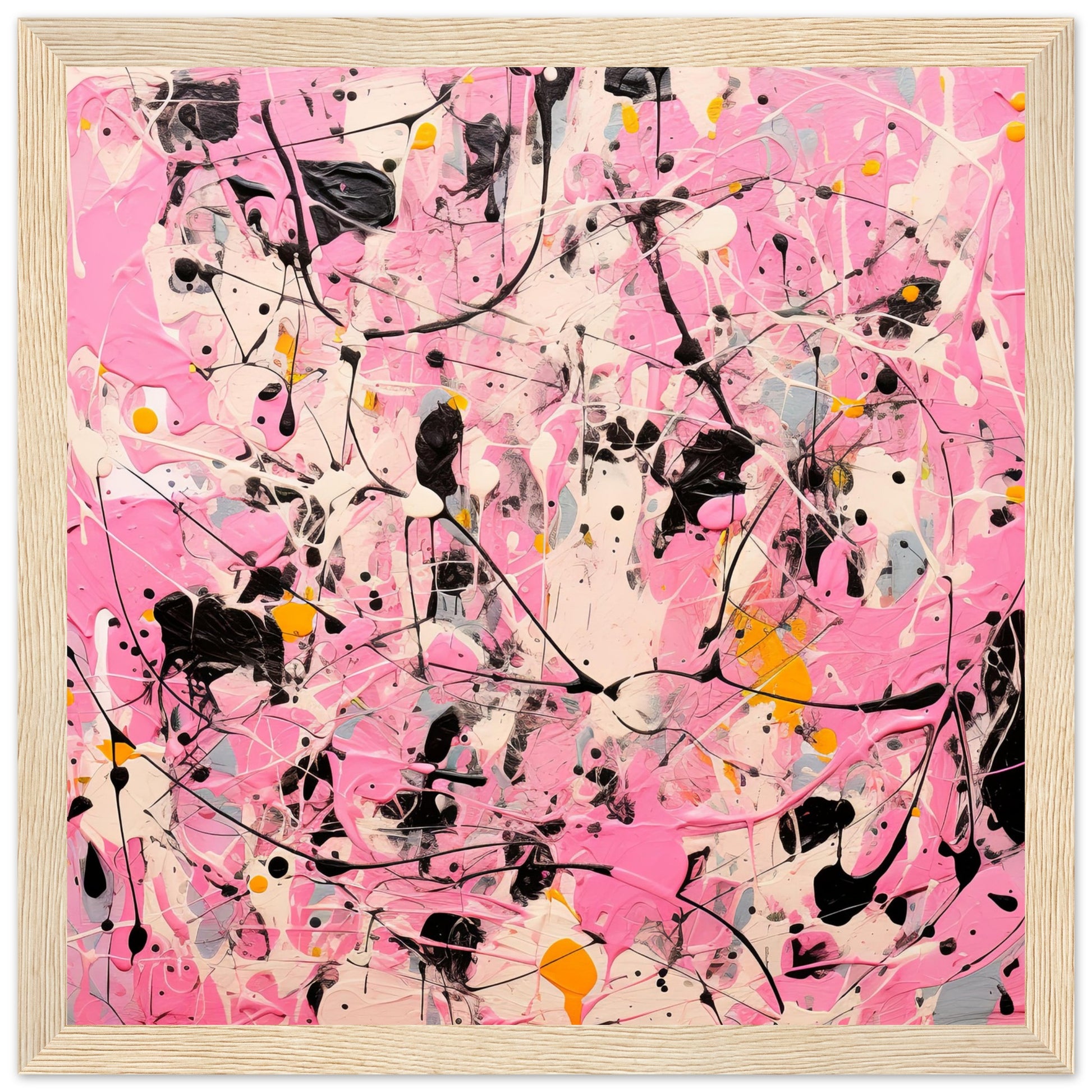 Dynamic Abstract art #41 - Pollock Inspired - 70x70 cm / 28x28"