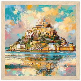 St Michael’s Mount Island Majesty wood framed art print | By Print Room Ltd