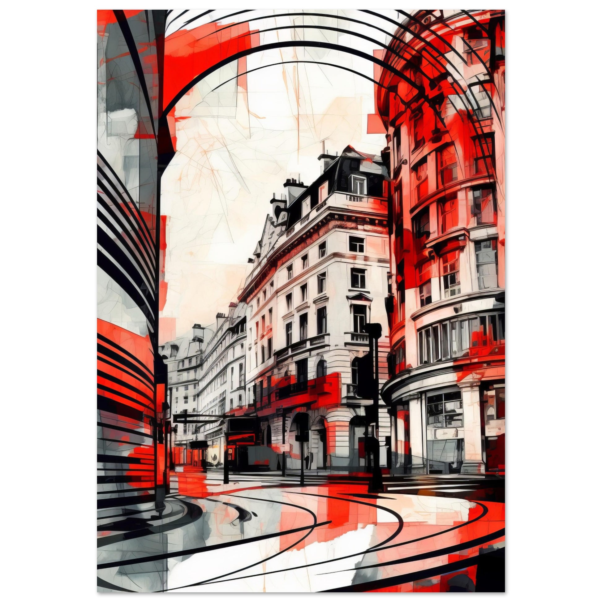 London Abstract Print - Print Room Ltd No Frame Selected 70x100 cm / 28x40"