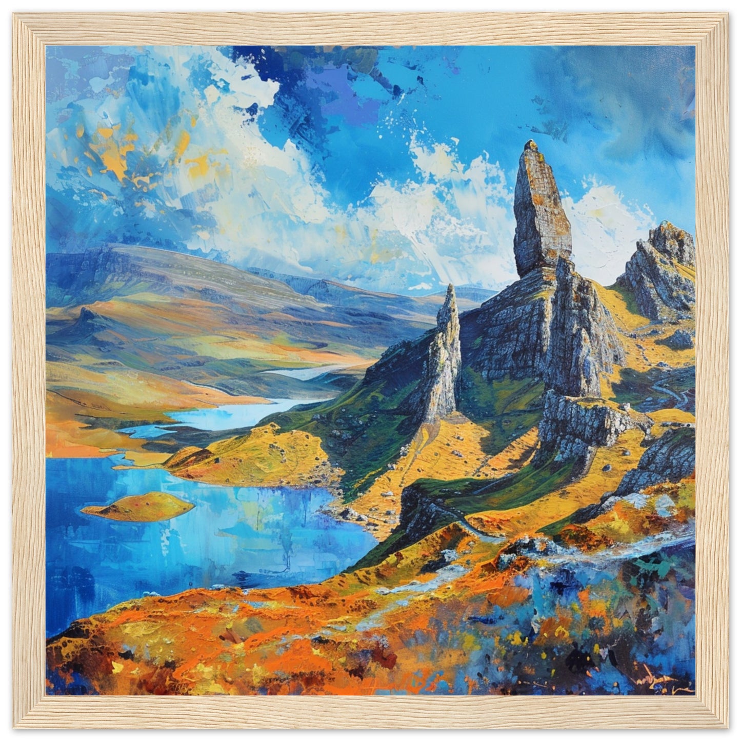Isle of Skye’s Old Man of Storr: Highland Majesty wood framed art print | By Print Room Ltd