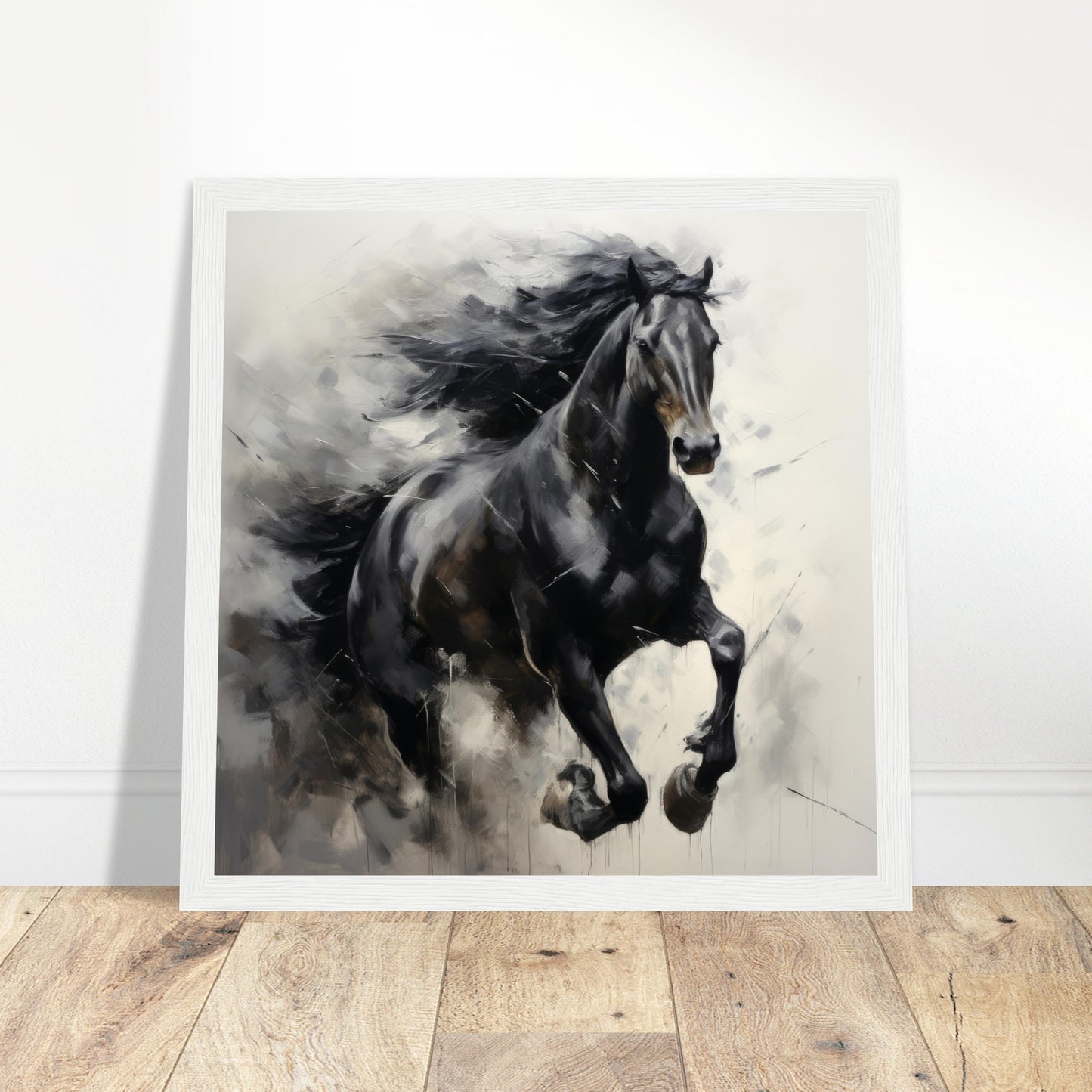 Equine Elegance Art #42 - Print Room Ltd White frame 50x50 cm / 20x20"
