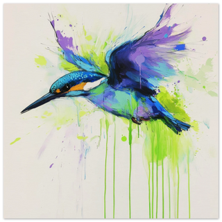 Abstract Kingfisher - Splash of Blue | By Print Room Ltd