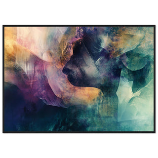 Abstract Mixed Media Black Wood Framed Art Print