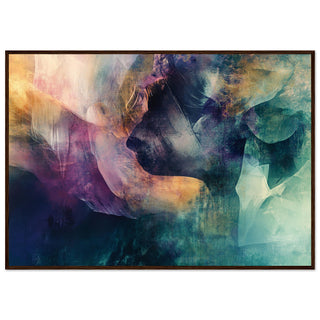 Abstract Mixed Media Dark Wood Framed Art Print