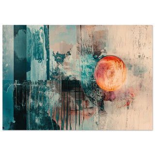 Abstract Mixed Media with Vibrant Colours Art Print