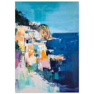 Abstract Sun Drenched Coastal Dreams 