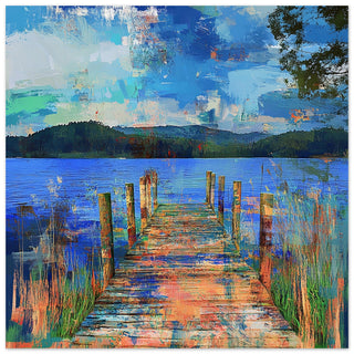 Abstract View from Hay Docks in the Lake District Art Print