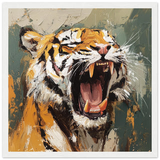 Big Yawn Art Print White Frame