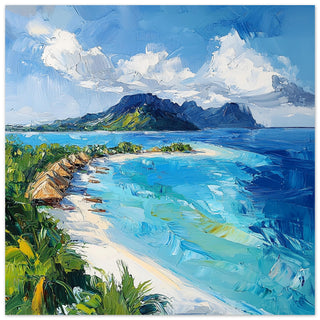 Bird's Eye View of Bora Bora Art Print