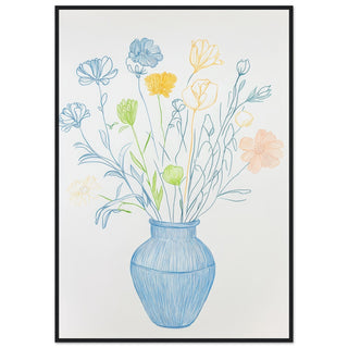 Blooming Simplicity Art Print Black Frame
