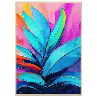 Botanical Dreamscape Art Print Light Wood Frame