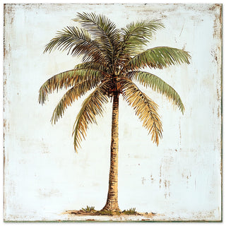 Classic Palm Tree Print in Antique Style Art Print