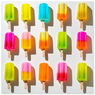 Colourful Popsicle Art in Bright Bold Tones Art Print