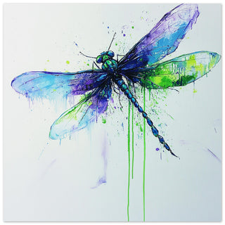 Dragonfly in Flight - Abstract Nature Art Print