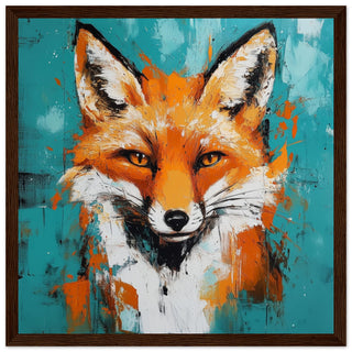Fierce and Fiery Art Print Dark Wood Frame