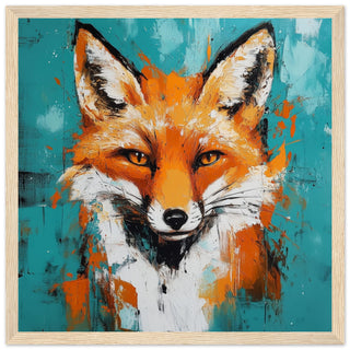 Fierce and Fiery Art Print Light Wood Frame