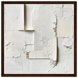 Fragmented Serenity Art Print Dark Wood Frame