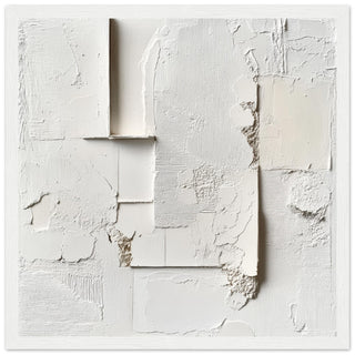 Fragmented Serenity Art Print White Frame