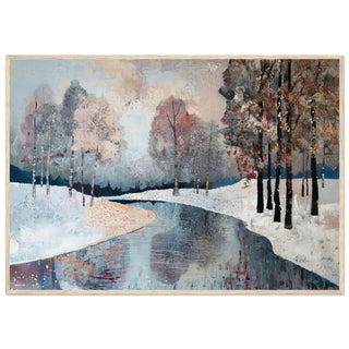Frosted Serenity Light Wooden Frame