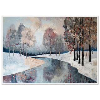 Frosted Serenity White Wooden Frame