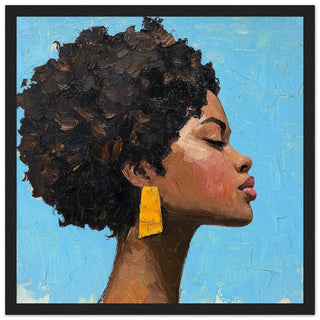 Golden Confidence Art Print Black Frame