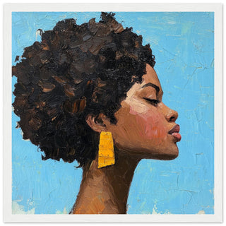 Golden Confidence Art Print White Frame