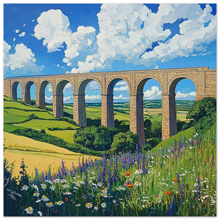 Harringworth Viaduct on a Beautiful Summer’s Day Large Art Print