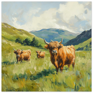 Highland Herd in the Scottish Glen