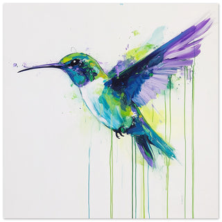 Hummingbird in Flight - A Burst of Colour and Grace Art Print