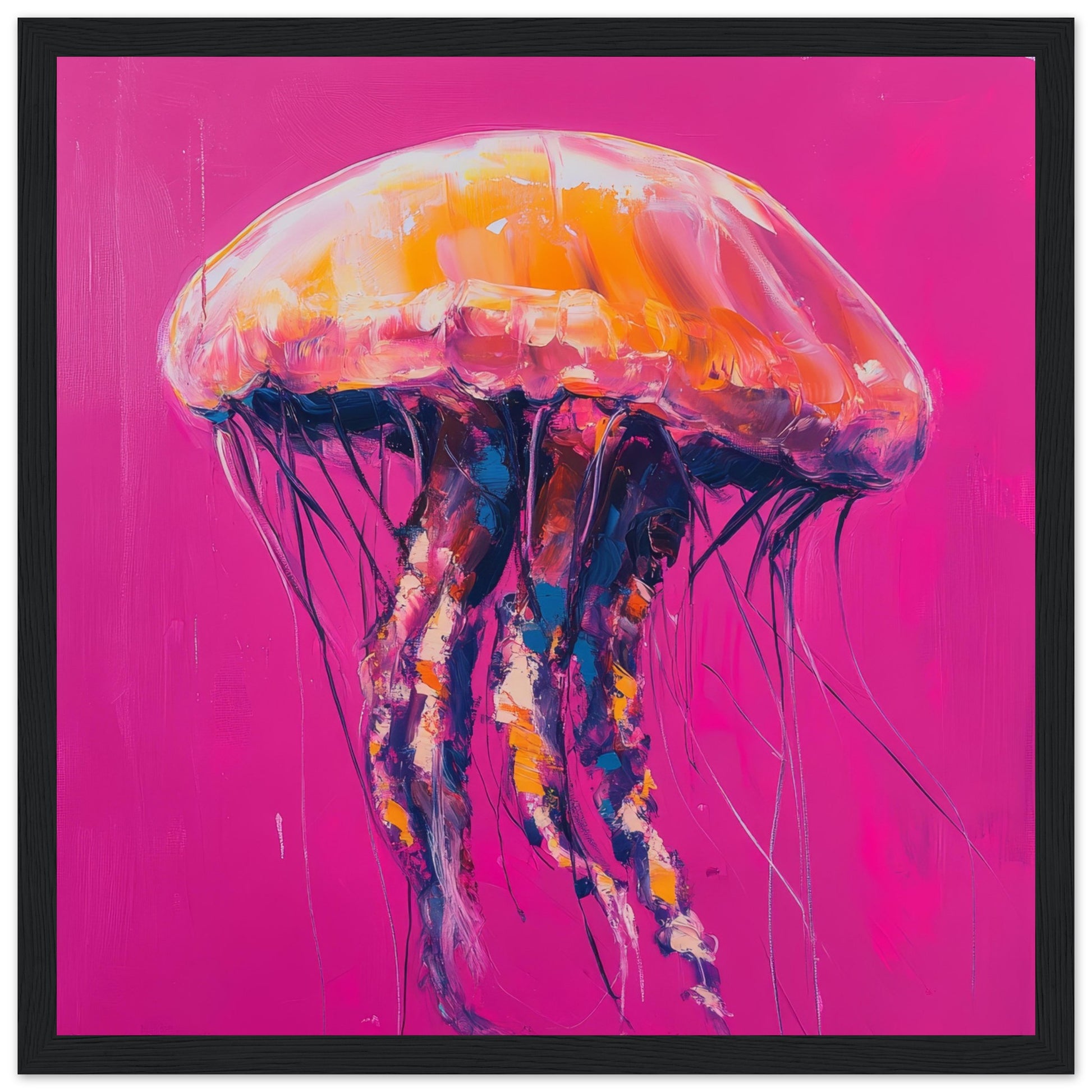 Jelly Pop - The Neon Drift Art Print Black Frame