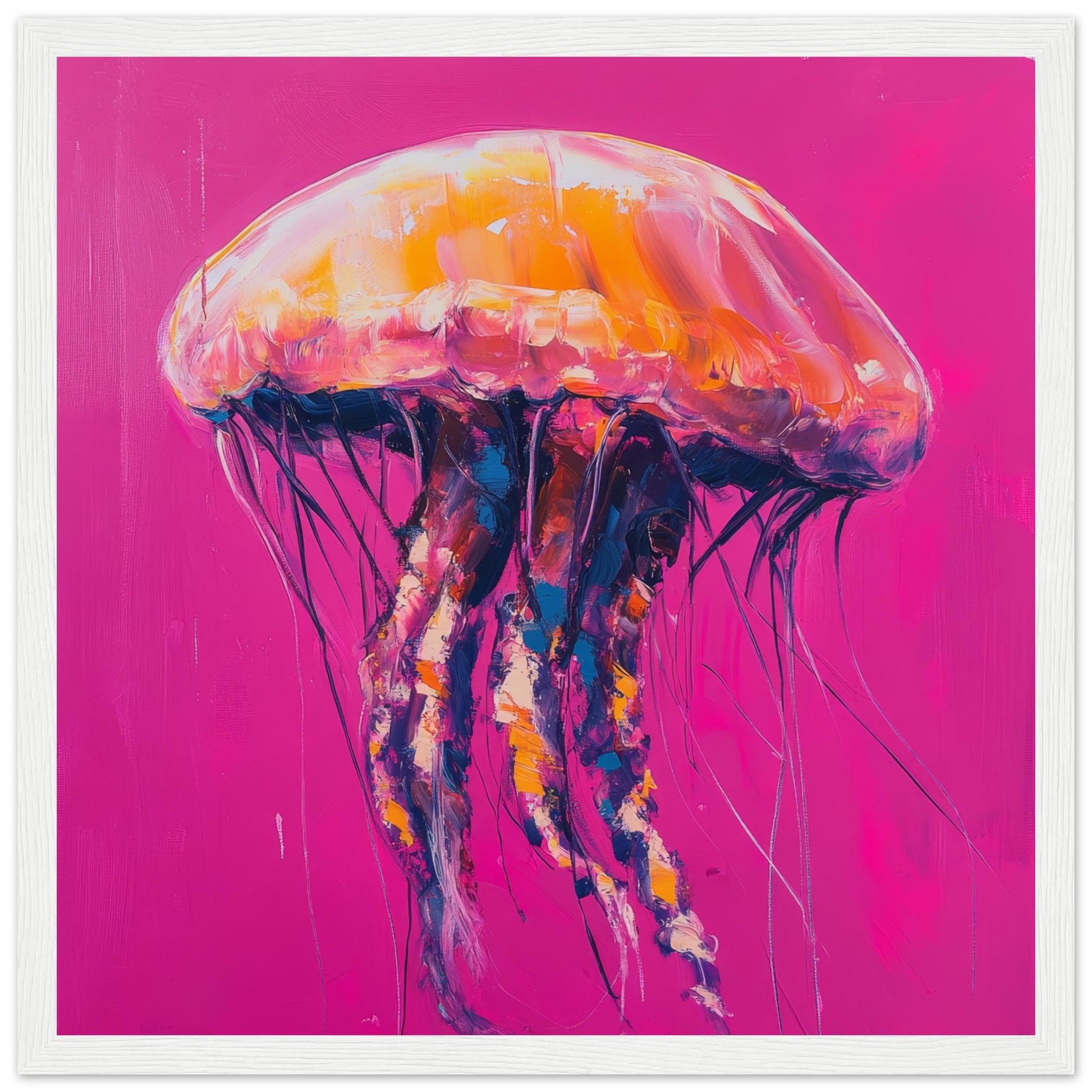 Jelly Pop - The Neon Drift Art Print White Frame