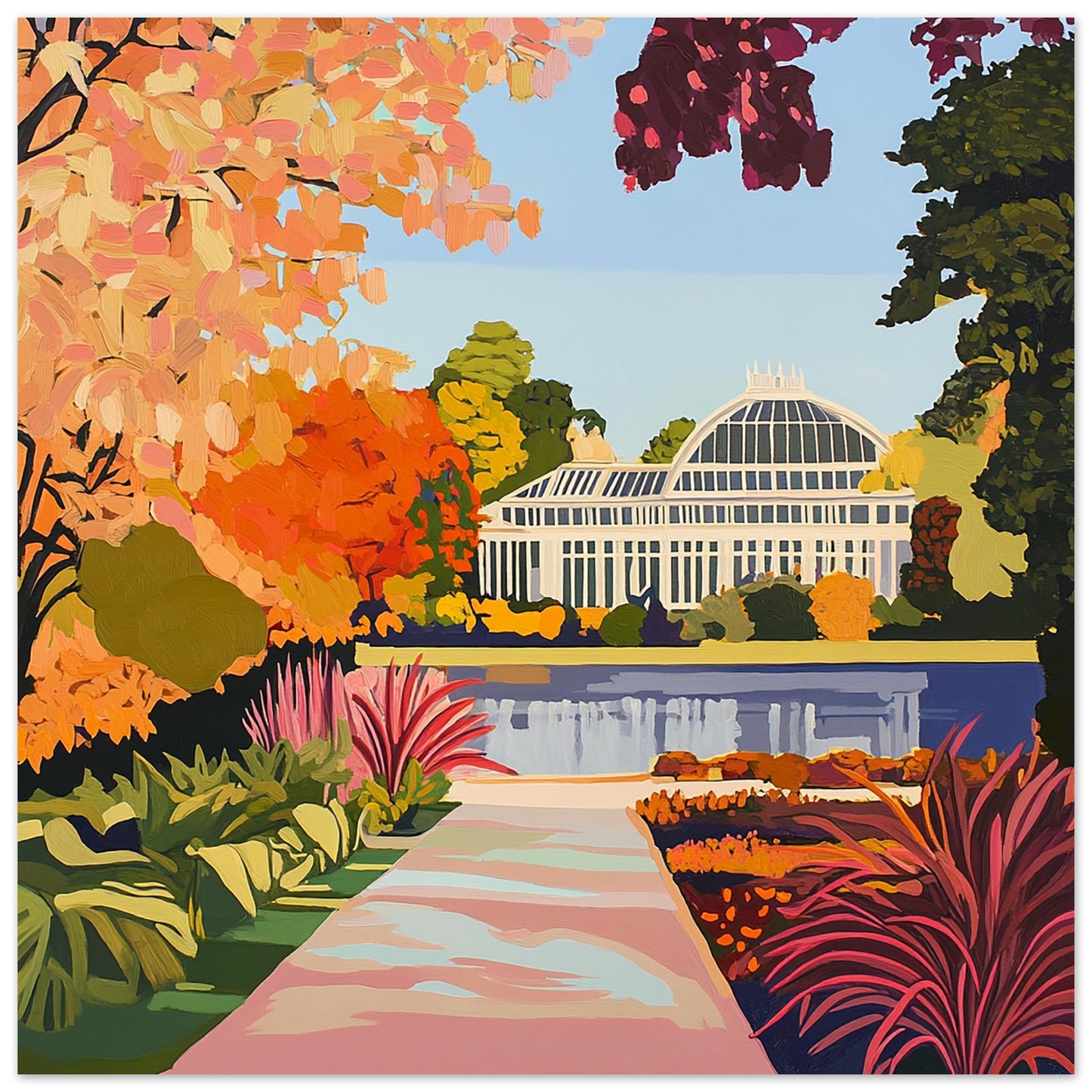 Kew Gardens in Autumn Glory Art Print