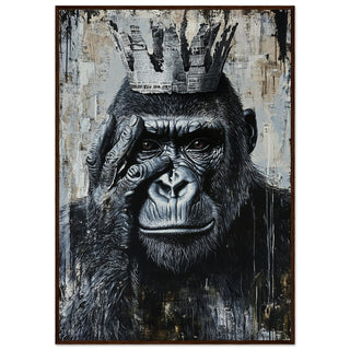 Monarch of Thought Art Print Dark Wood Frame