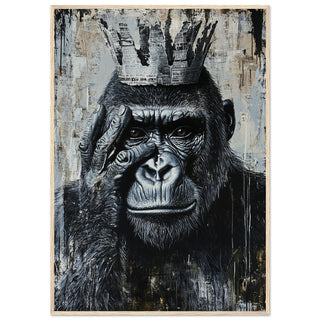 Monarch of Thought Art Print Light Wood Frame