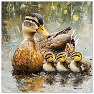 Mother Duck and Ducklings