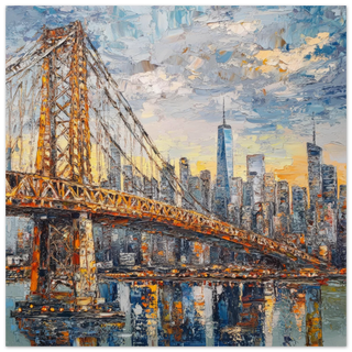 New York City Lights Over Steel