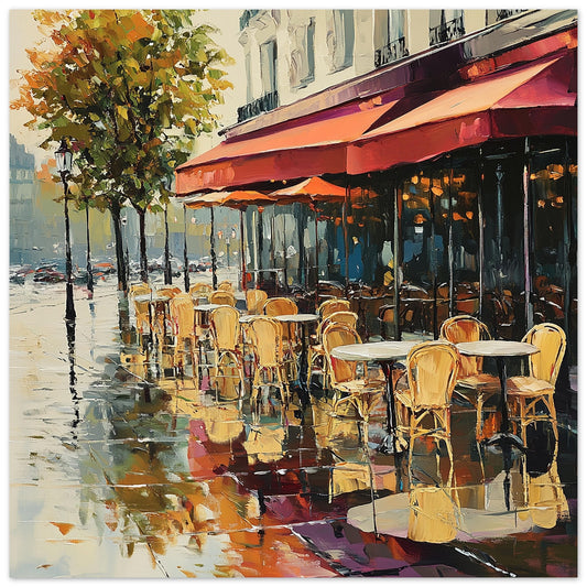 Parisian Charm - Café Reflections Art Print